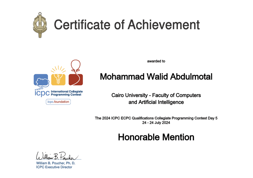 Egyptian Collegiate Programming Contest (ECPC)