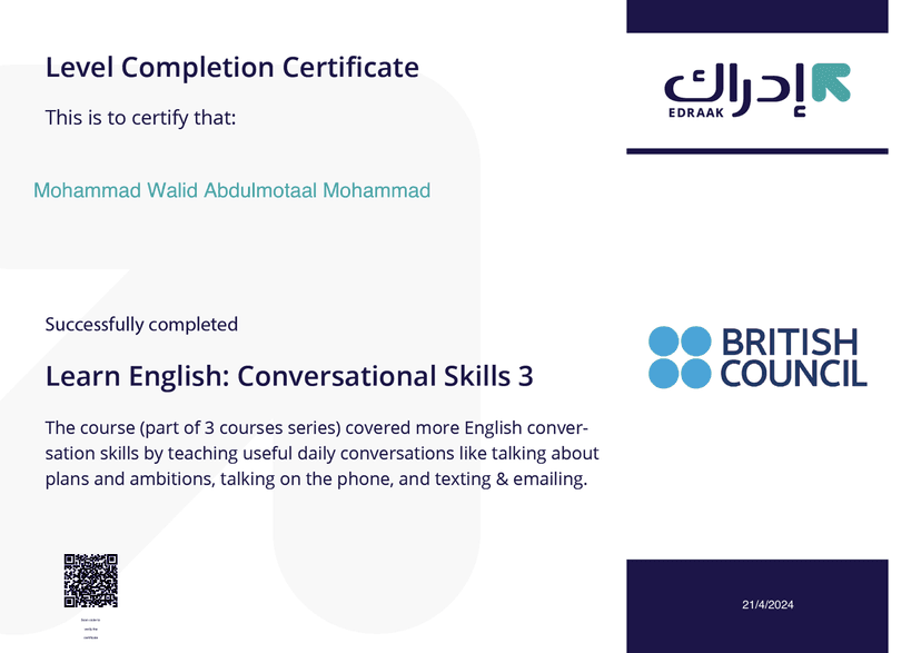 English Conversational Skills 3